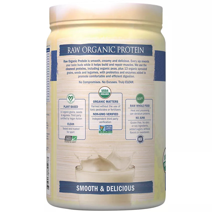 Garden of Life Raw Organic Protein Powder – Plant-Based – Vanilla (21.86 oz./20 Servings)