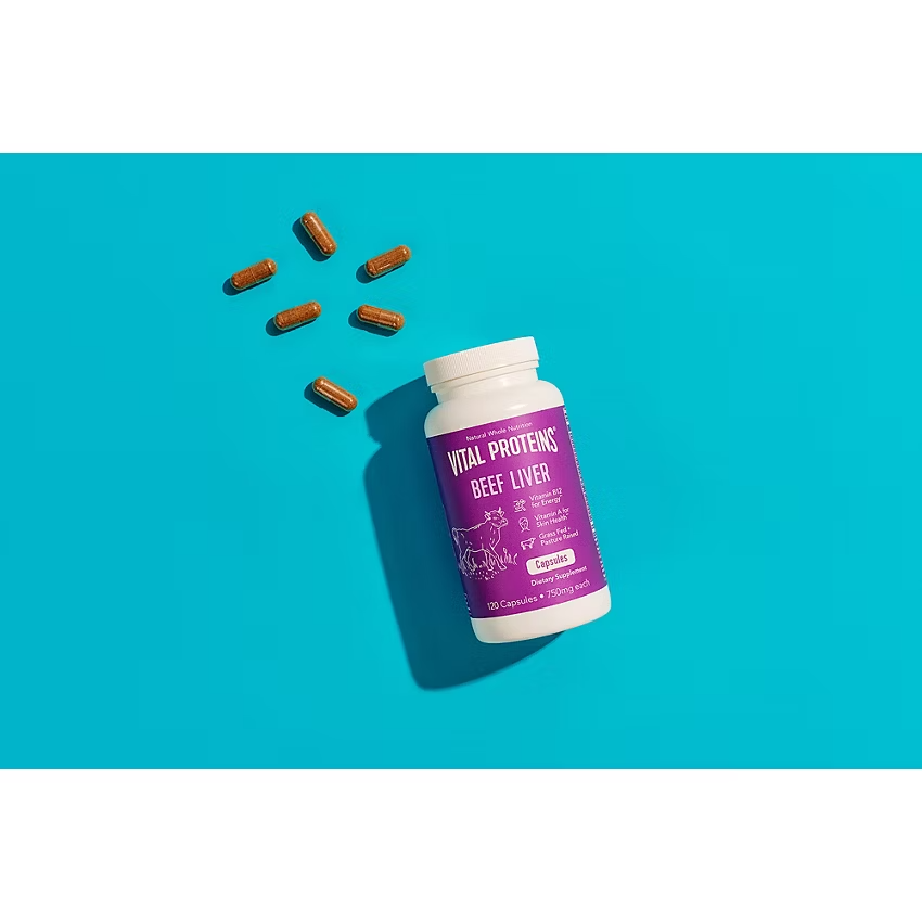 Vital Proteins Beef Liver - Energy & Skin Health - 750 MG (120 Capsules)