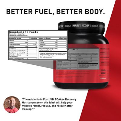 JYM Supplement Science- Post Jym BCAAs + Recovery Matrix - Blue Arctic Freeze (22 oz. / 30 Servings)