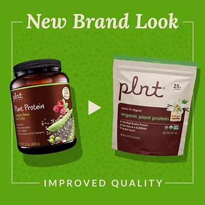 plnt Organic Plant Protein Powder – Vanilla – 2.51 lbs./30 Servings
