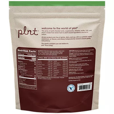 plnt Organic Plant Protein Powder – Vanilla – 2.51 lbs./30 Servings