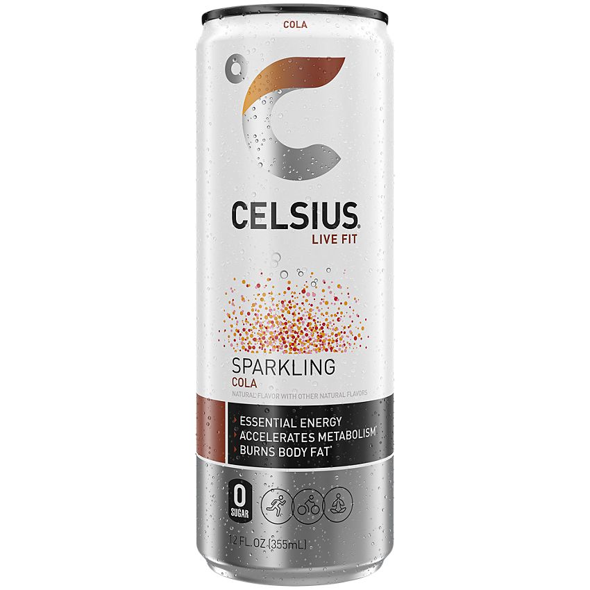 Celsius Live Fit Sparkling Energy Drink - No Sugar - Cola (12 Drinks, 12 Fl Oz. Each)