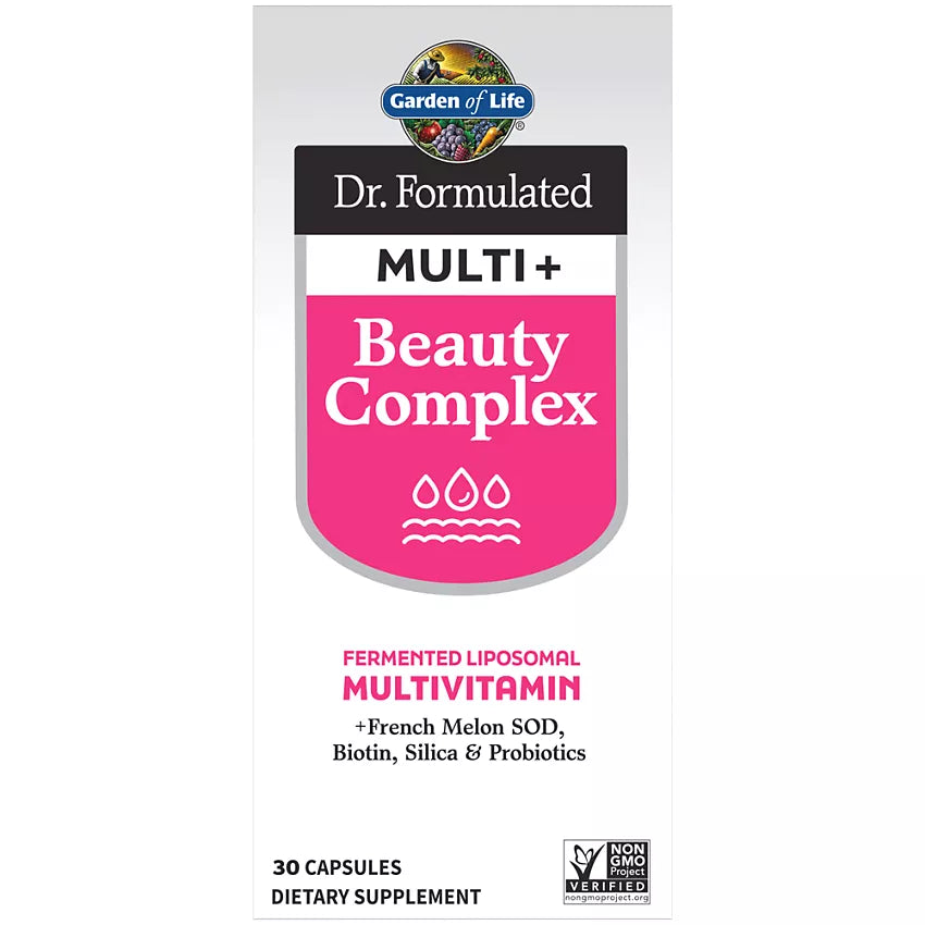 Garden of Life Dr. Formulated Multi+ Beauty Complex - Fermented Liposomal Multivitamin (30 Capsules)