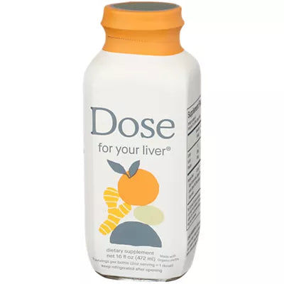 Dose for Your Liver Cleanse Detox & Repair, Organic Milk Thistle Supplement with Turmeric, Dandelion, Ginger, and Orange, Promotes Optimal Liver Function,16oz Bottle, 1 Pack-( 1 Weeks Suppl-16oz)