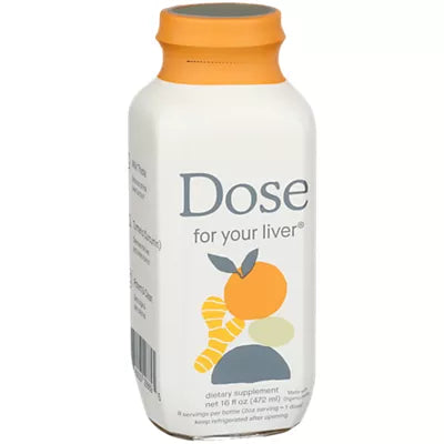 Dose for Your Liver Cleanse Detox & Repair, Organic Milk Thistle Supplement with Turmeric, Dandelion, Ginger, and Orange, Promotes Optimal Liver Function,16oz Bottle, 1 Pack-( 1 Weeks Suppl-16oz)