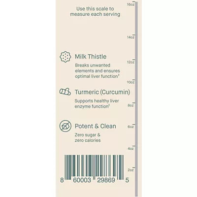 Dose for Your Liver Cleanse Detox & Repair, Organic Milk Thistle Supplement with Turmeric, Dandelion, Ginger, and Orange, Promotes Optimal Liver Function,16oz Bottle, 1 Pack-( 1 Weeks Supply)