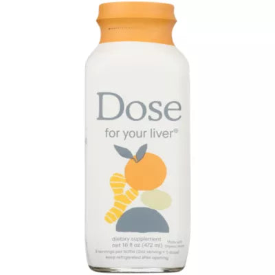 Dose for Your Liver Cleanse Detox & Repair, Organic Milk Thistle Supplement with Turmeric, Dandelion, Ginger, and Orange, Promotes Optimal Liver Function,16oz Bottle, 1 Pack-( 1 Weeks Suppl-16oz)
