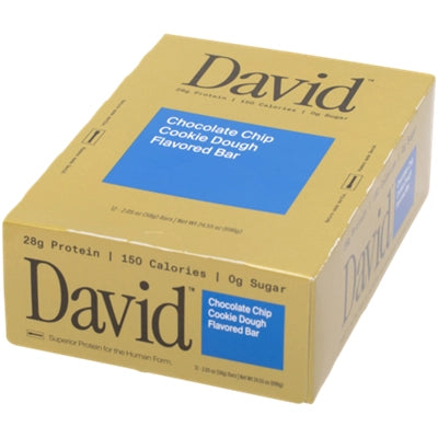 David Protein Protein Bar - Chocolate Chip Cookie Dough (24 Bars)