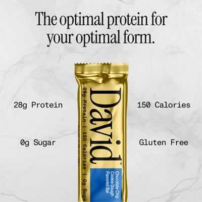 David Protein Protein Bar - Chocolate Chip Cookie Dough (24 Bars)