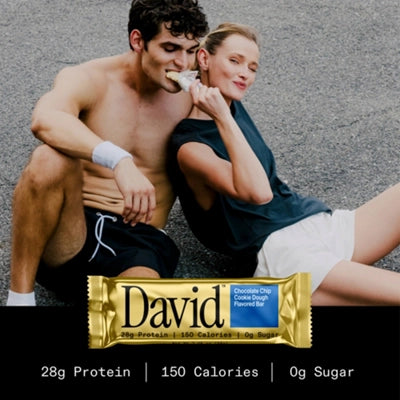 David Protein Bar – Chocolate Chip Cookie Dough (12 Bars)