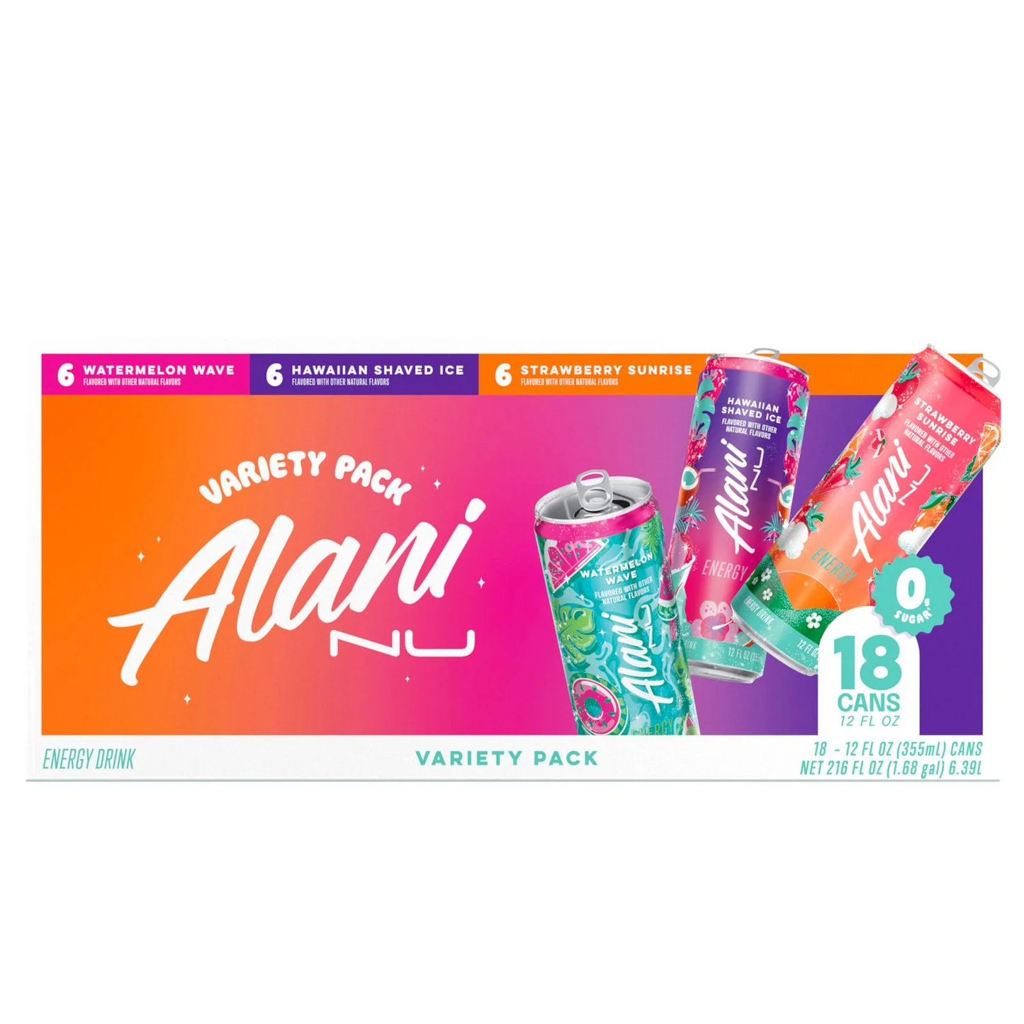 Alani Nu Energy Summer Variety Pack 12 fl.oz( 18 pack )
