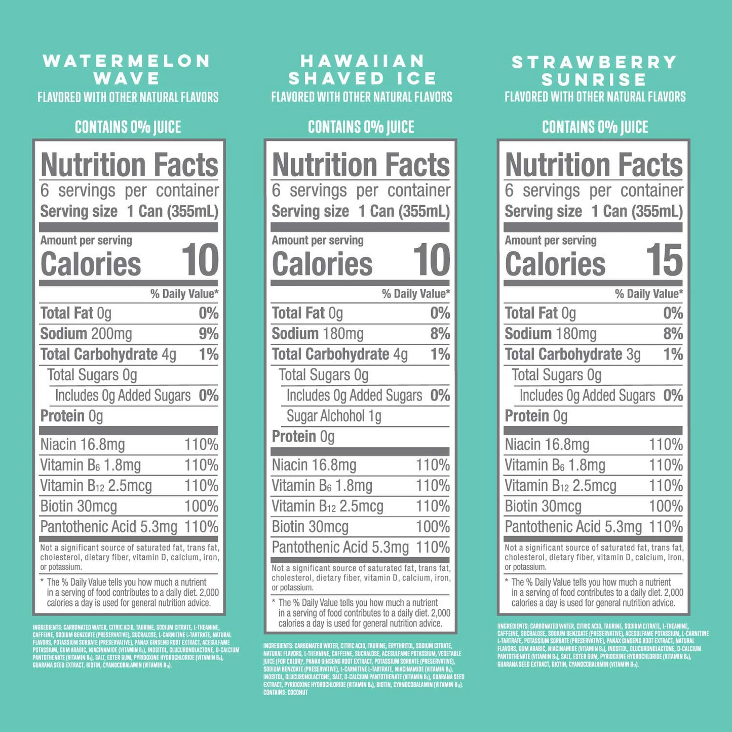 Alani Nu Energy Summer Variety Pack 12 fl.oz( 18 pack )