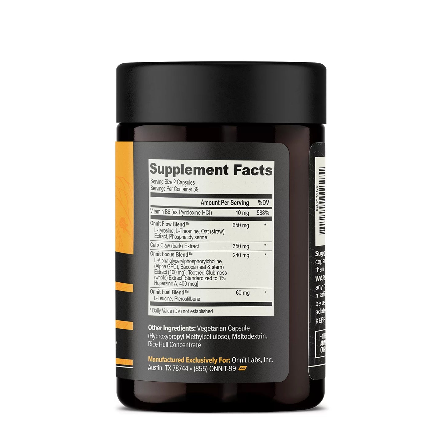 ONNIT Alpha Brain Nootropic Brain Supplement for Men & Women | Memory, Mental Clarity & Cognitive Improvement | Focus Capsules with L-Theanine, Vitamin B6 & Phosphatidylserine (78 Count)