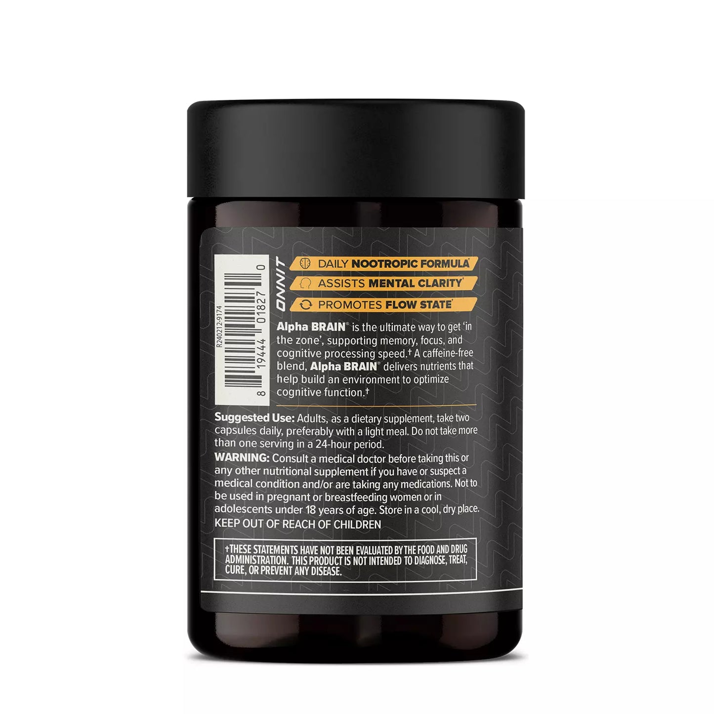 ONNIT Alpha Brain Nootropic Brain Supplement for Men & Women | Memory, Mental Clarity & Cognitive Improvement | Focus Capsules with L-Theanine, Vitamin B6 & Phosphatidylserine (78 Count)