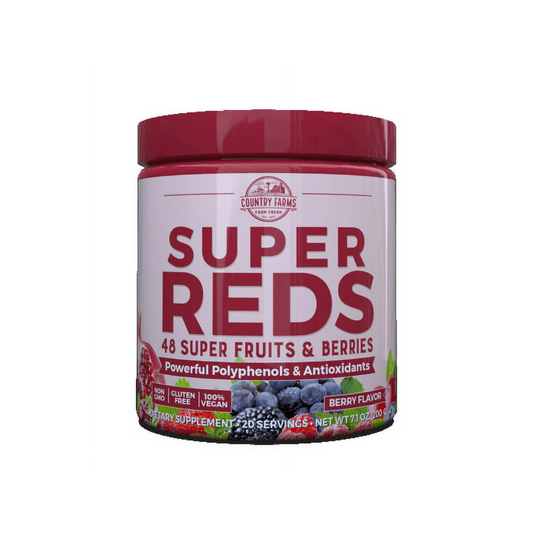Country Farms Super Reds Drink Mix, Berry, 7.1 oz., 20 servings