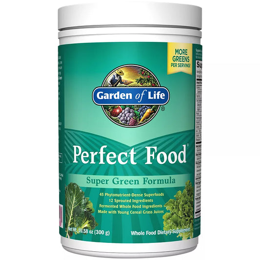 Garden of Life Perfect Food – Super Green Formula Powder (300g/30 Servings)