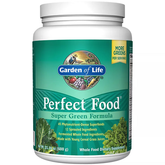 Garden of Life Perfect Food – Super Green Formula Powder (600g/60 Servings)