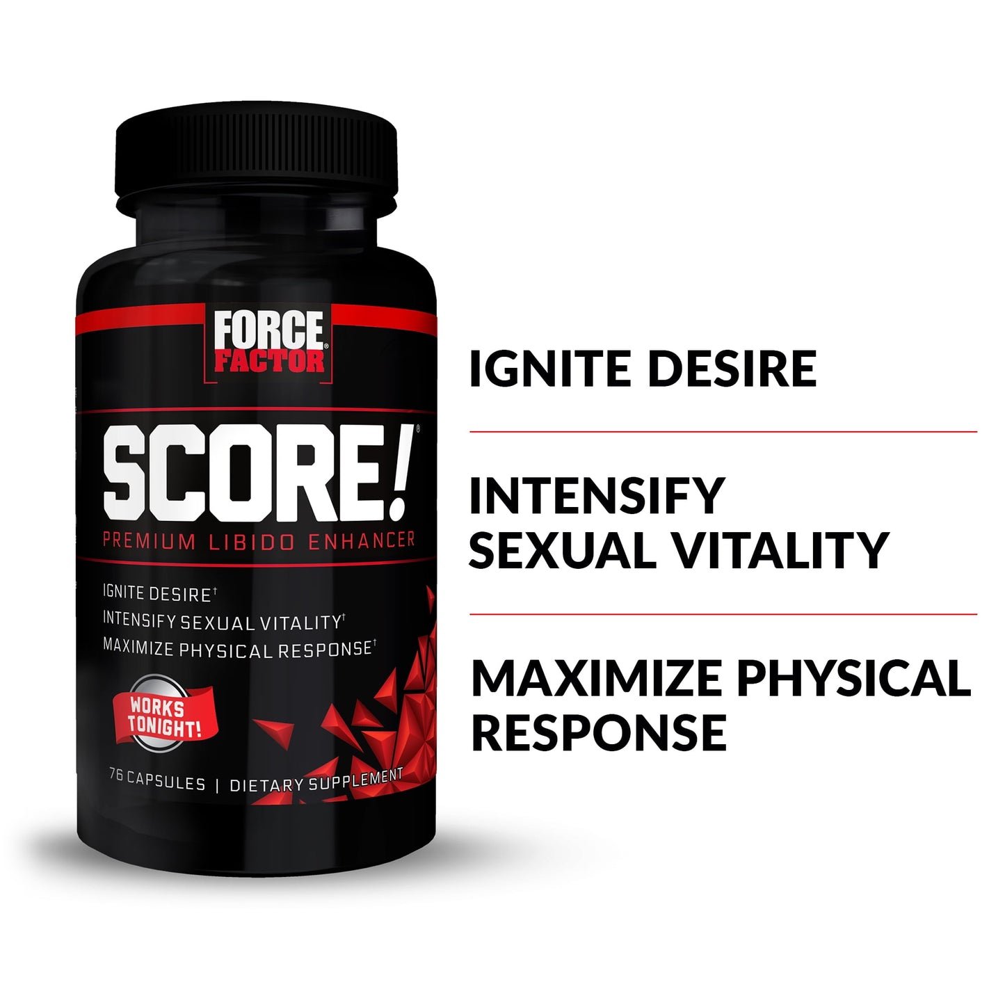 Force Factor - SCORE! Libido Enhancer for Men with L-Citrulline, 76 Capsules