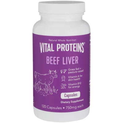 Vital Proteins Beef Liver - Energy & Skin Health - 750 MG (120 Capsules)
