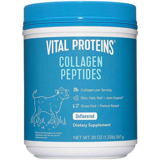 Vital Proteins- Collagen Peptides Powder - Hair, Skin, Nails & Joint Support - Unflavored (20 oz. / 28 Servings)