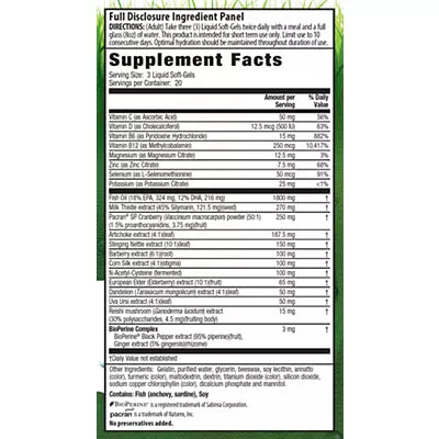 Irwin Naturals 2-In-1 Kidney & Liver Super Cleanse - 10 Day Balanced Detox with Milk Thistle (60 Softgels)