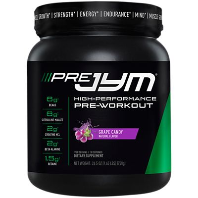 JYM Supplement Science- Pre Jym High Performance Pre-Workout - Grape Candy (26.5 oz. / 30 Servings)