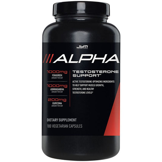 JYM Supplement Science -Alpha Testosterone Support (180 Vegetarian Capsules)