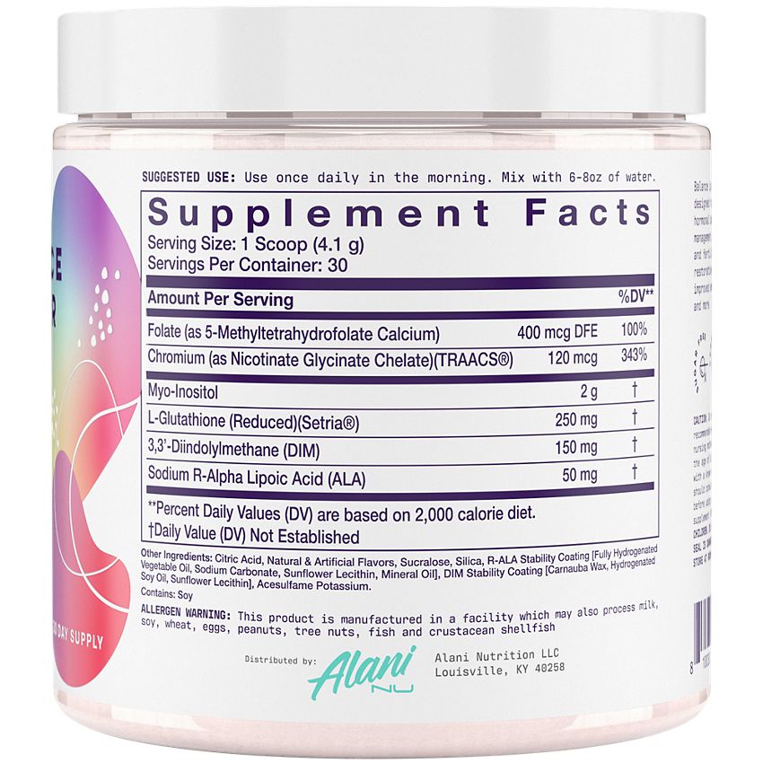 Alani Nu Balance Powder - Supports Hormone Balance & Weight Management - Rainbow Candy (30 Servings)