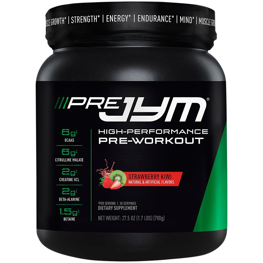 JYM Supplement Science- Pre Jym-High Performance Pre-Workout - Strawberry Kiwi (27.5 oz. / 30 Servings)