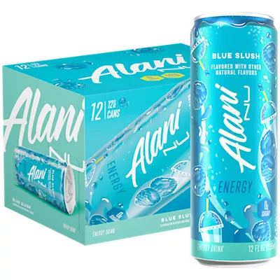 Alani Nu Energy Drink - Blue Slush by Whitney Simmons (12 Drinks, 12 Fl. Oz. Each)