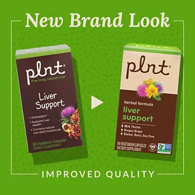 plnt- Liver Support – Herbal Formula with Milk Thistle & Oregon Grape (90 Vegetarian Capsules)