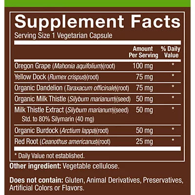 plnt- Liver Support – Herbal Formula with Milk Thistle & Oregon Grape (90 Vegetarian Capsules)