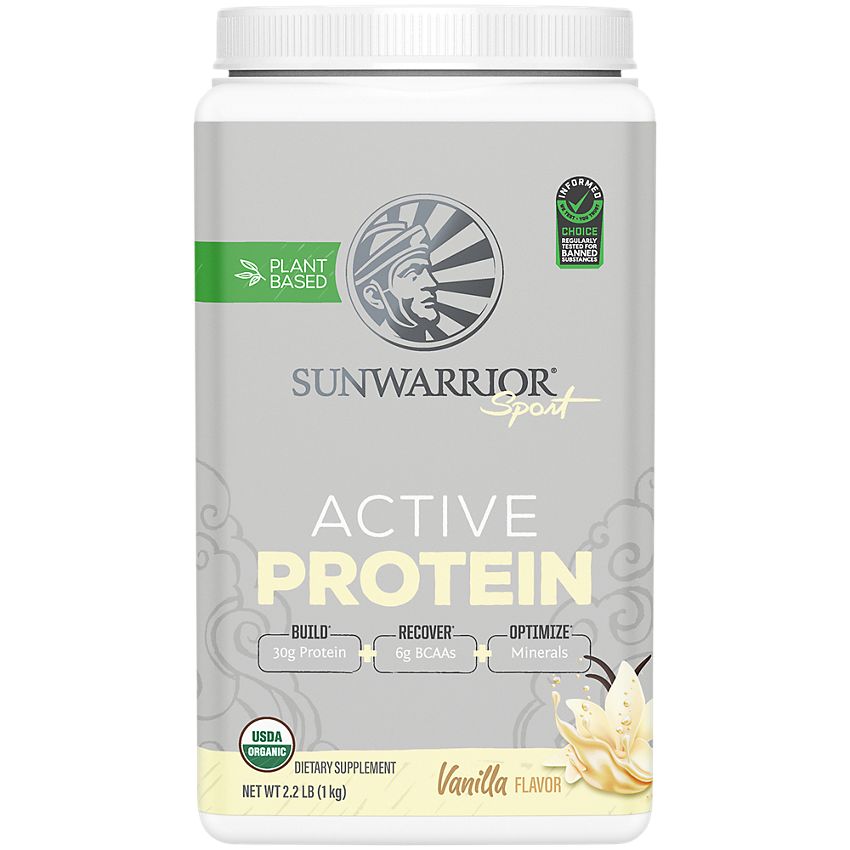 SunWarrior Plant-Based Active Protein - Vanilla (2.2 Lbs. / 20 Servings)