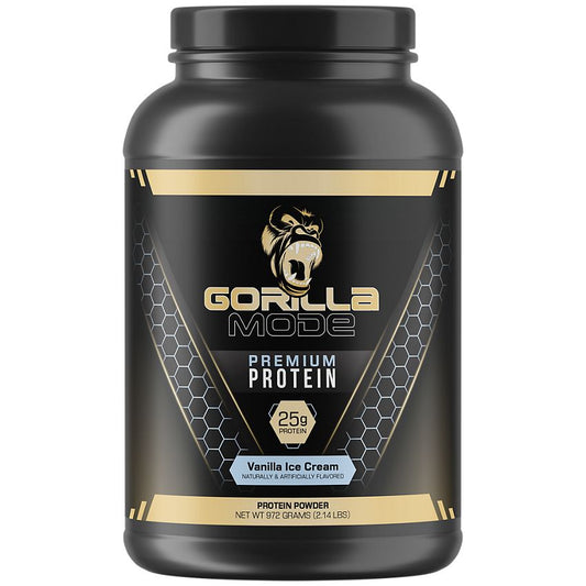 Gorilla Mind Gorilla Mode Premium Protein Powder - Vanilla Ice Cream (2.14 lbs./30 Servings)