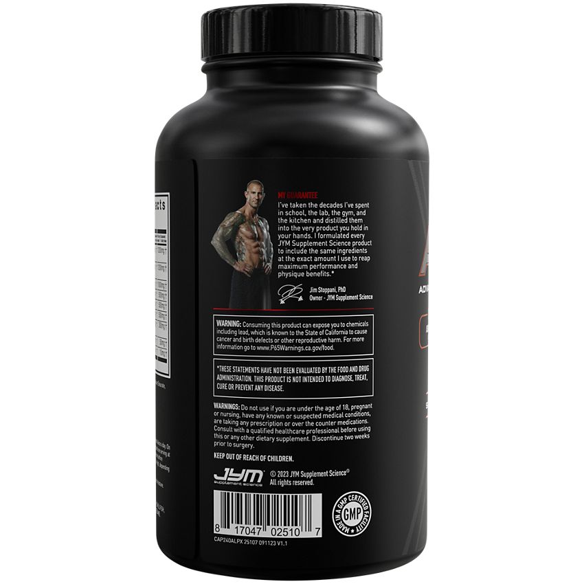 JYM Supplement Science Alpha Advanced Testosterone Optimization with Ashwagandha, Fenugreek and Shilajit (240 Capsules)