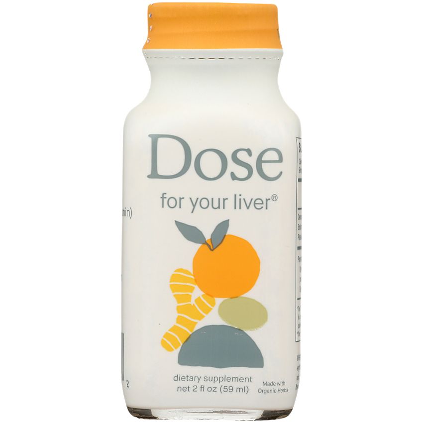 Dose- Dose for Your Liver Shot - Liver Health Support with Milk Thistle - Orange & Ginger (12 Shots, 2 Fl. Oz. Each)