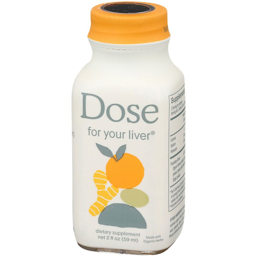 Dose- Dose for Your Liver Shot - Liver Health Support with Milk Thistle - Orange & Ginger (12 Shots, 2 Fl. Oz. Each)