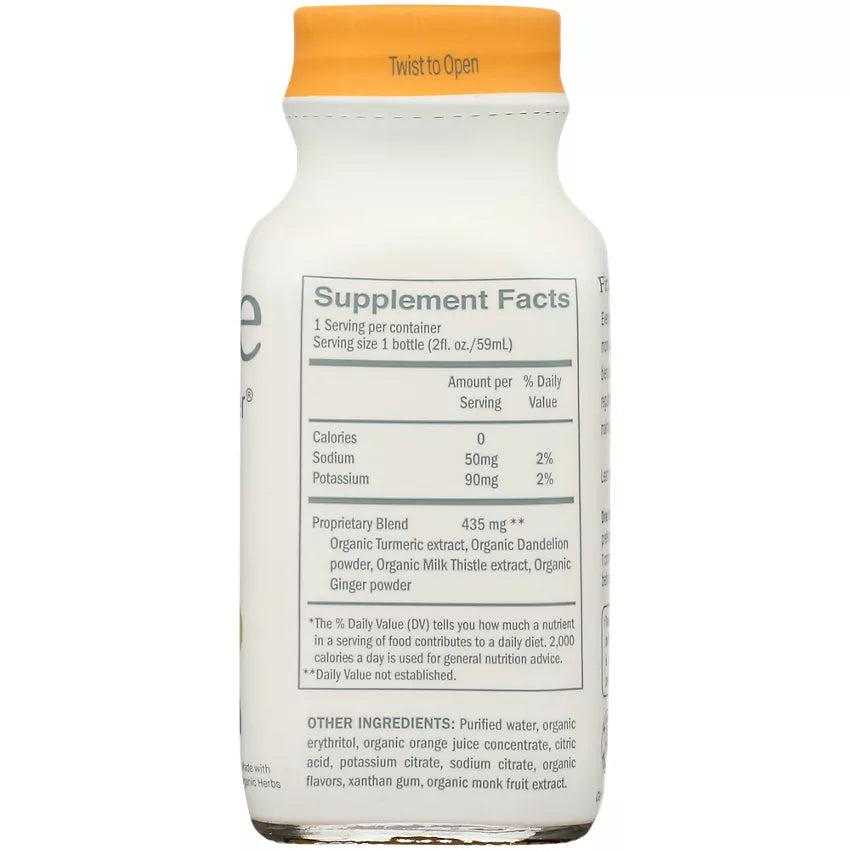 DOSE for Your Liver Cleanse Detox &amp; Repair, Organic Milk Thistle Supplement with Turmeric, Dandelion, Ginger, and Orange, Promotes Optimal Liver Function 2 Shots, 2 Fl.Oz Bottle(2 Pack )