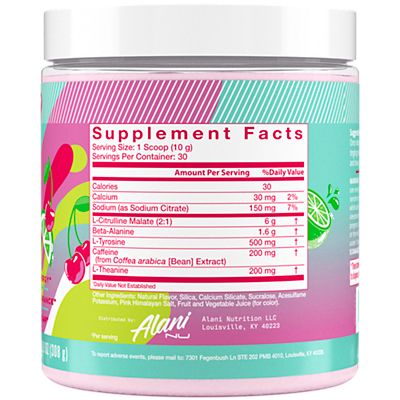 Alani Nu - Pre-Workout Supports Energy, Endurance and Pump- Cherry Twist (10.69 oz. / 30 Servings)