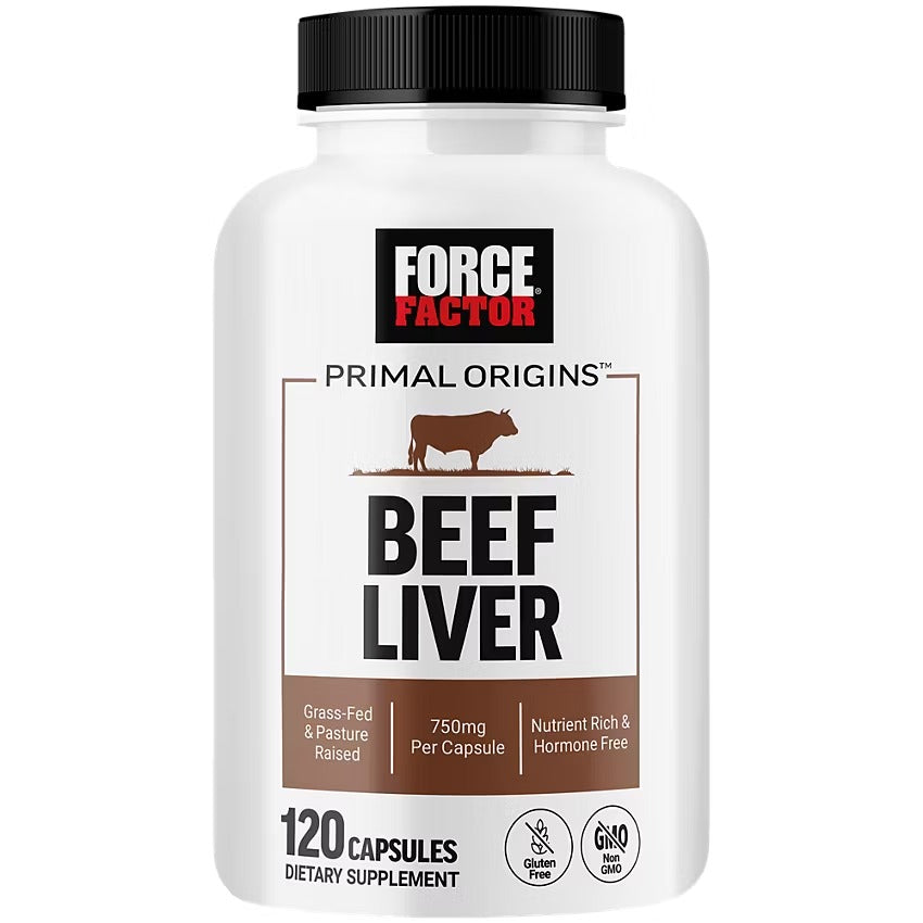 Force Factor Primal Origins Beef Liver - 3,000 MG per Serving (120 Capsules)
