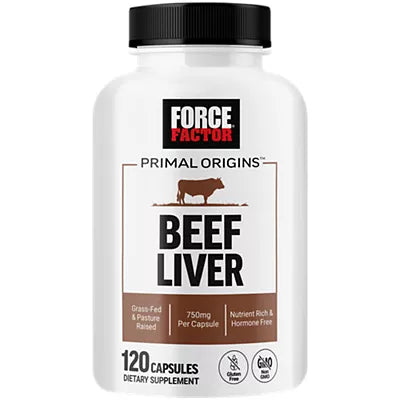 Force Factor Primal Origins Beef Liver - 3,000 MG per Serving (120 Capsules)