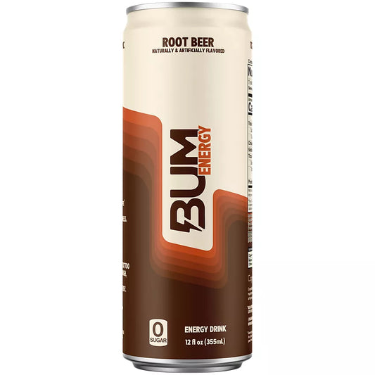 BUM Energy Drink - Root Beer (12 Drinks, 12 Fl. Oz. Each)