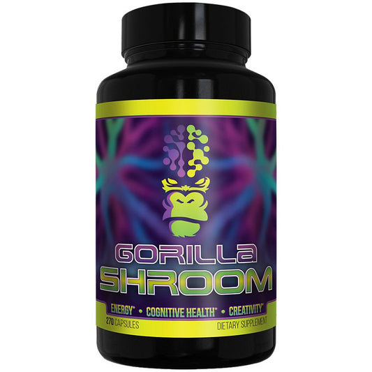 Gorilla Mind – Gorilla Shroom – Cognitive Support – 3,200 MG Lion’s Mane Mushroom (270 Capsules)