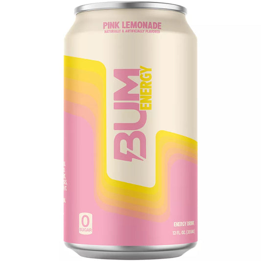 BUM Energy Drink - Pink Lemonade (12 Drinks, 12 Fl. Oz. Each)