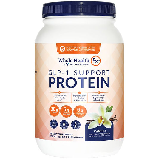 Whole Health RX GLP-1 Support Protein Powder - Vanilla (2.4 lbs./25 Servings)