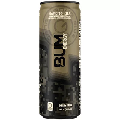 BUM Energy Drink - Hard to Kill Strawberry Lemonade (12 Drinks/12 Fl. Oz. Each)
