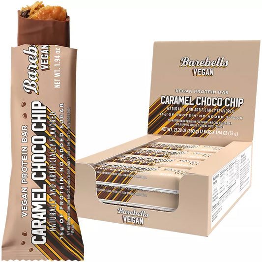 Barebells Vegan Protein Bar - Caramel Choco Chip (12 Bars)