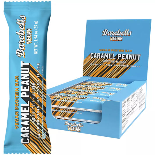 Barebells Vegan Protein Bar - Caramel Peanut (12 Bars)