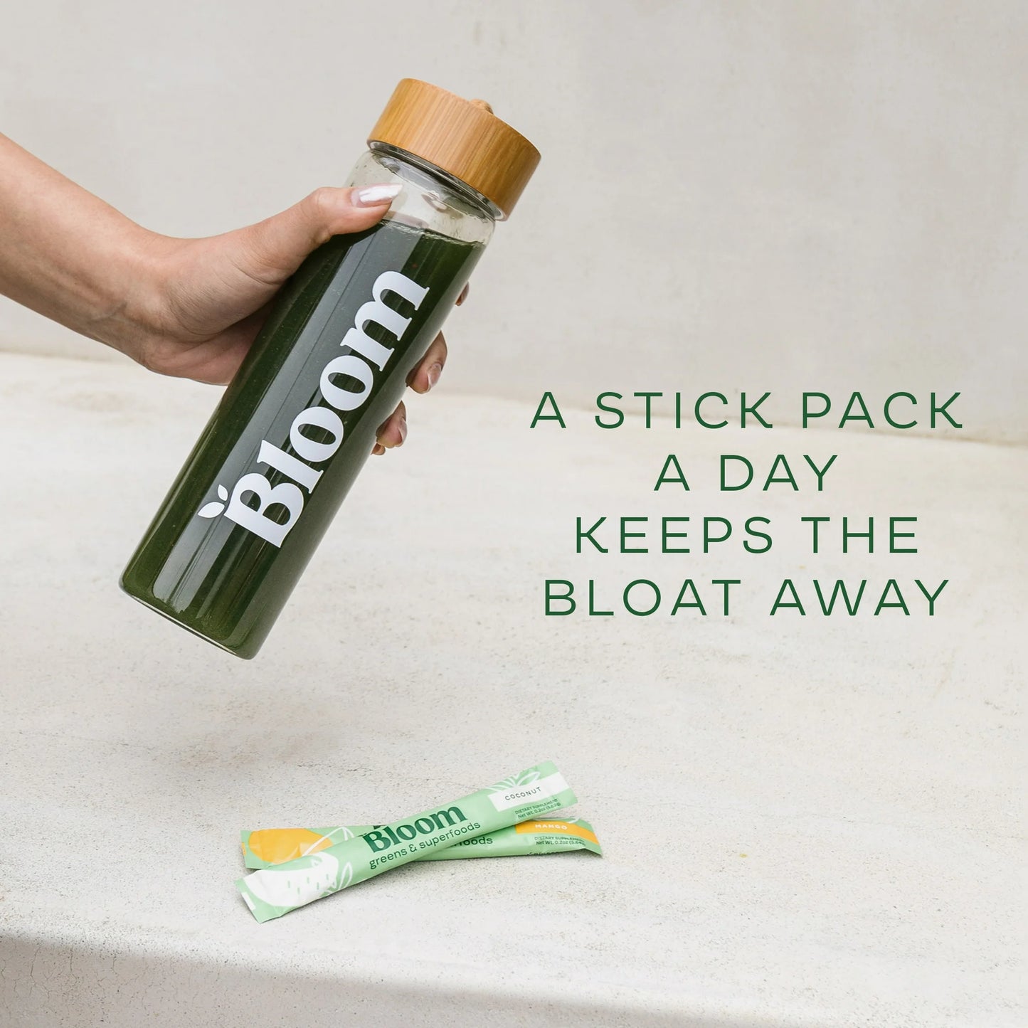 Bloom Nutrition Greens & Superfoods Powder Sticks, for Gut Health, Mango, Berry, and Coconut Flavor, 12 Count