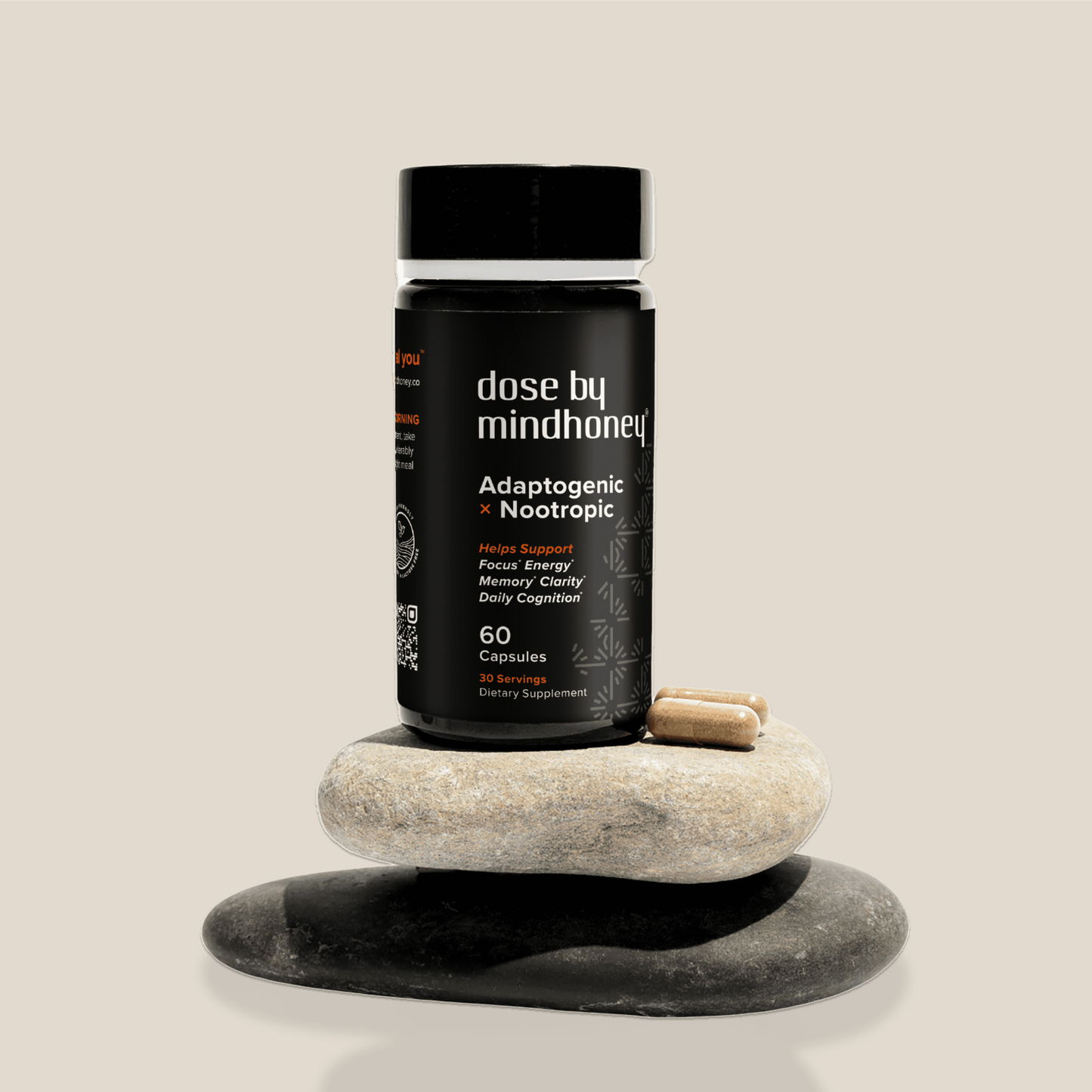Dose by Mindhoney | Natural Nootropic Brain Supplements | Ashwagandha, Lion’s Mane, Theanine, Vitamins (60 Count)